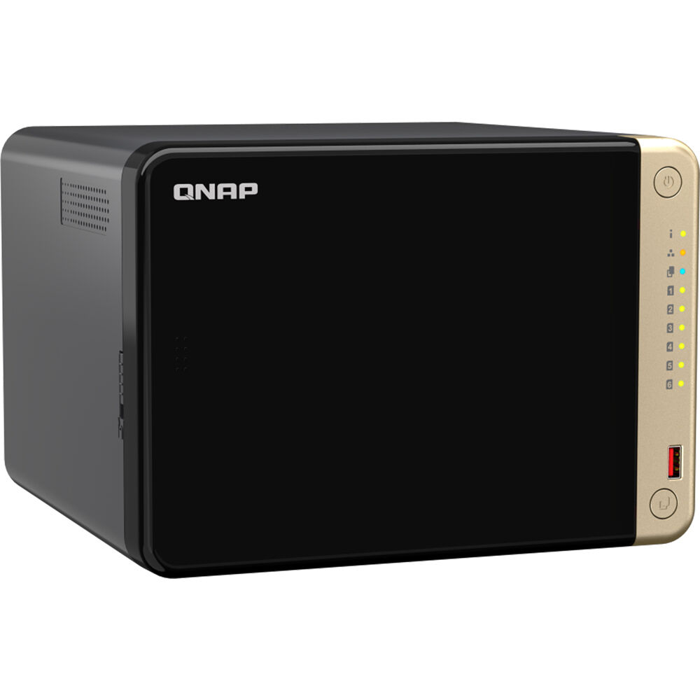 QNAP TS-664 6-bay desktop NAS with Intel 4-core processor for SMB storage and backup — view 4