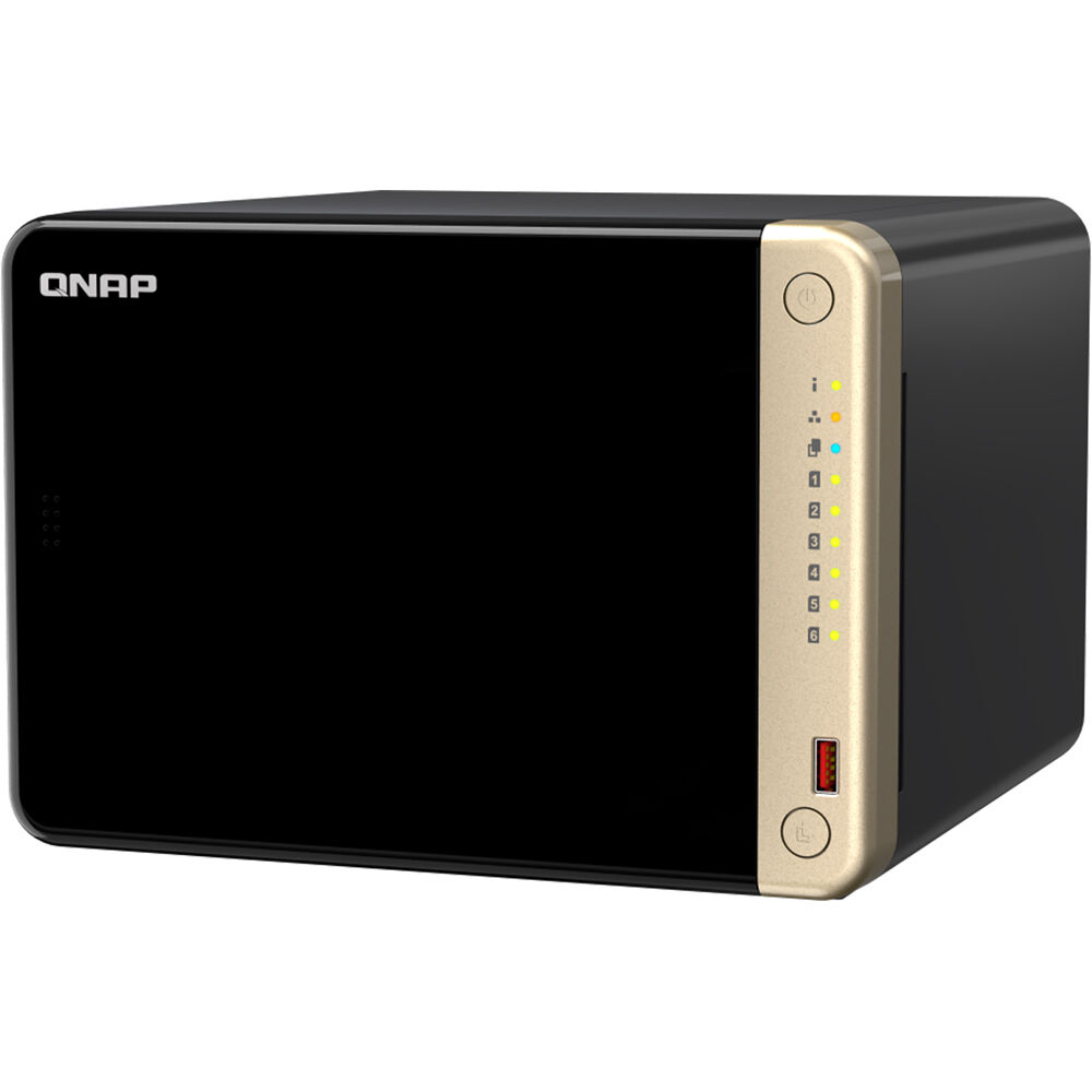 QNAP TS-664 6-bay desktop NAS with Intel 4-core processor for SMB storage and backup — view 5