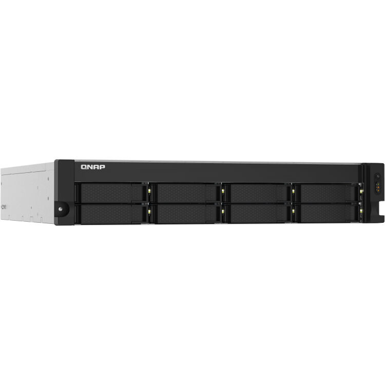 QNAP TS-832PXU-4G-US 2U rack-mount NAS with 8 drive bays and 10 Gigabit Ethernet — view 3