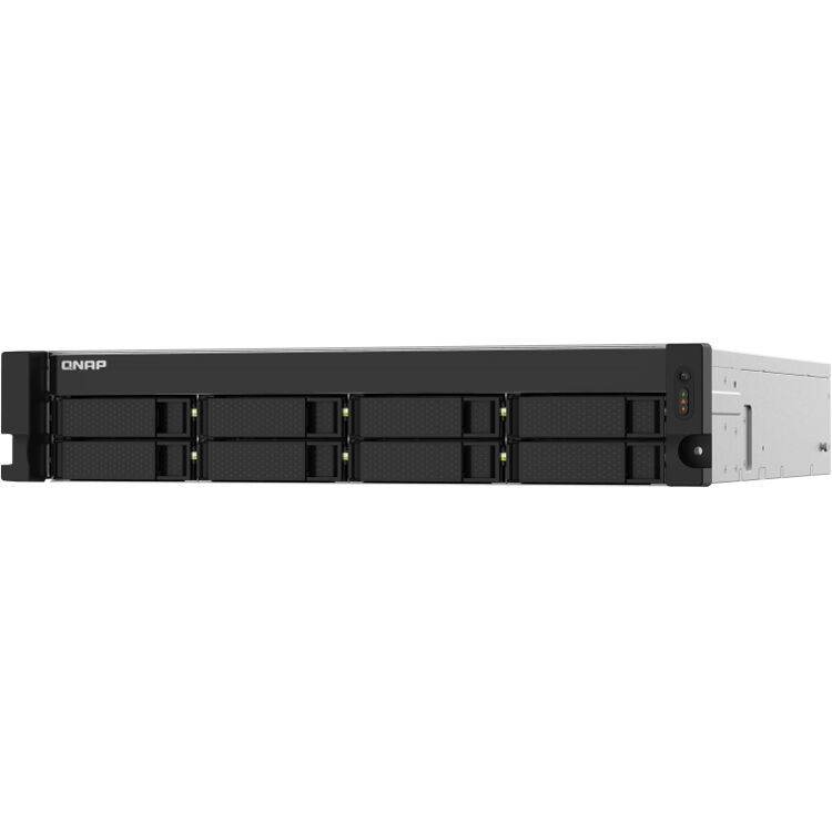 QNAP TS-832PXU-4G-US 2U rack-mount NAS with 8 drive bays and 10 Gigabit Ethernet — view 4