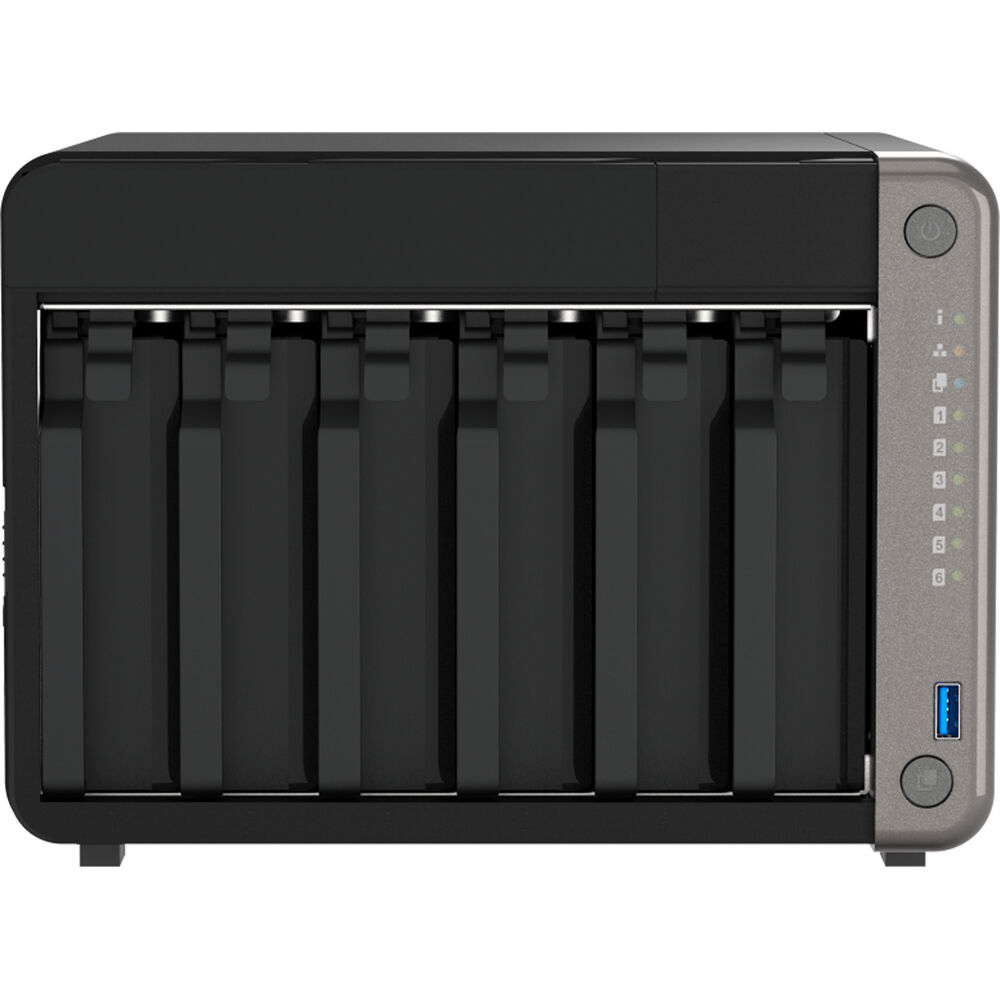 QNAP TS-AI642-8G-US 6-bay desktop AI NAS with integrated 6 TOPS NPU — view 3