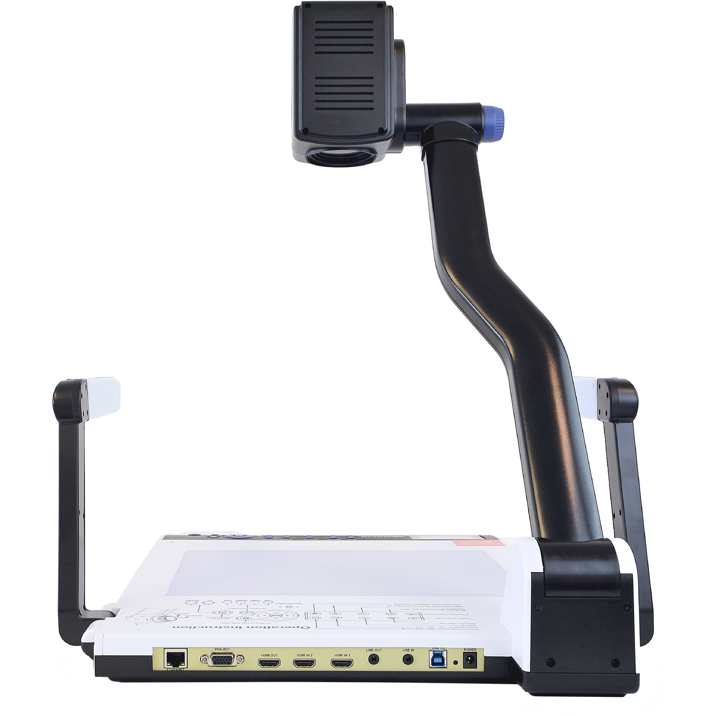 Qomo QD5000 flatbed document camera with 4K HDMI in/out, 8.3 MP imaging, and backlit platform — view 2