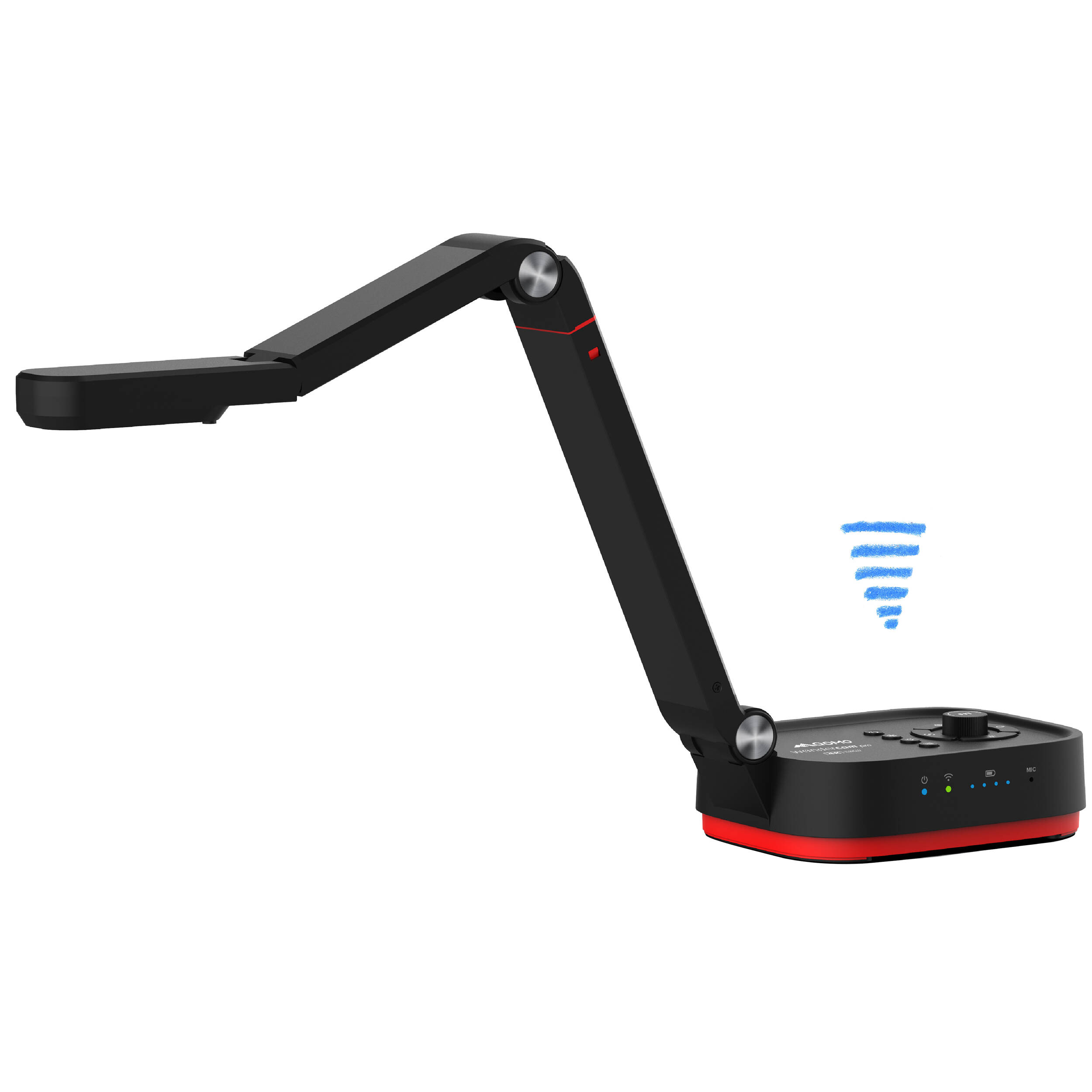 Qomo QPC100W 4K wireless document camera with HDMI, USB, and extendable neck — view 2