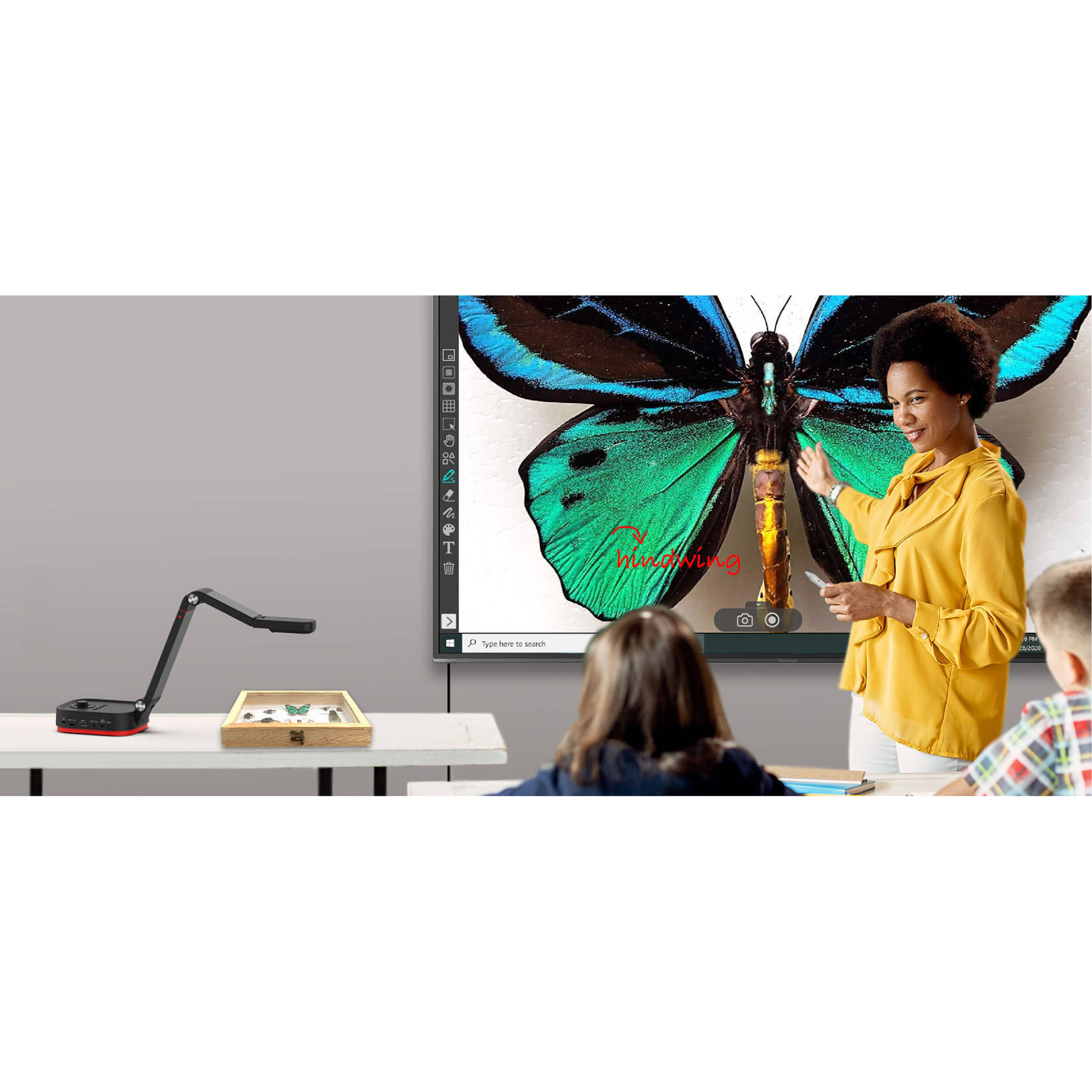 Qomo QPC100W 4K wireless document camera with HDMI, USB, and extendable neck — view 6
