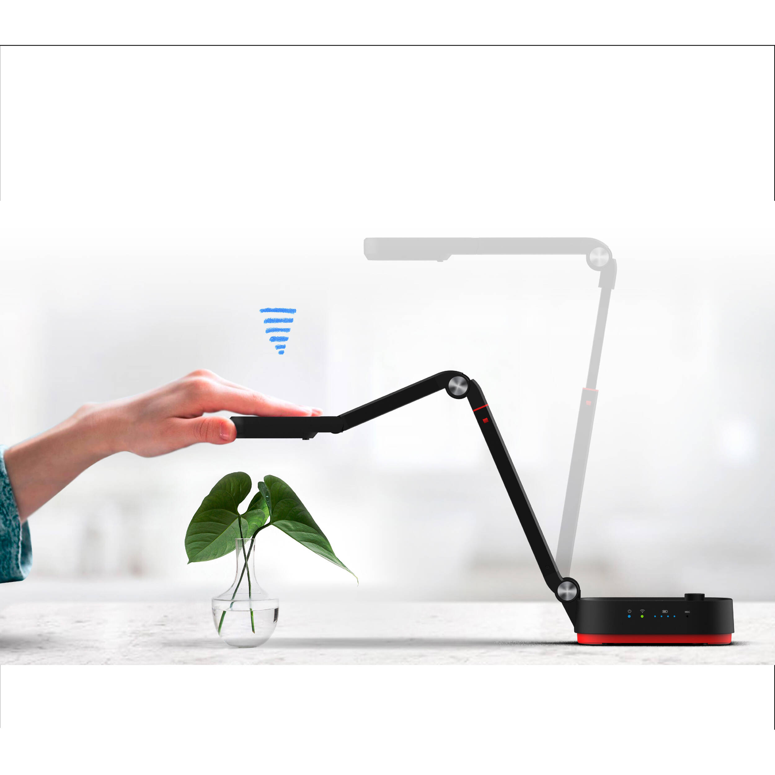 Qomo QPC100W 4K wireless document camera with HDMI, USB, and extendable neck — view 7