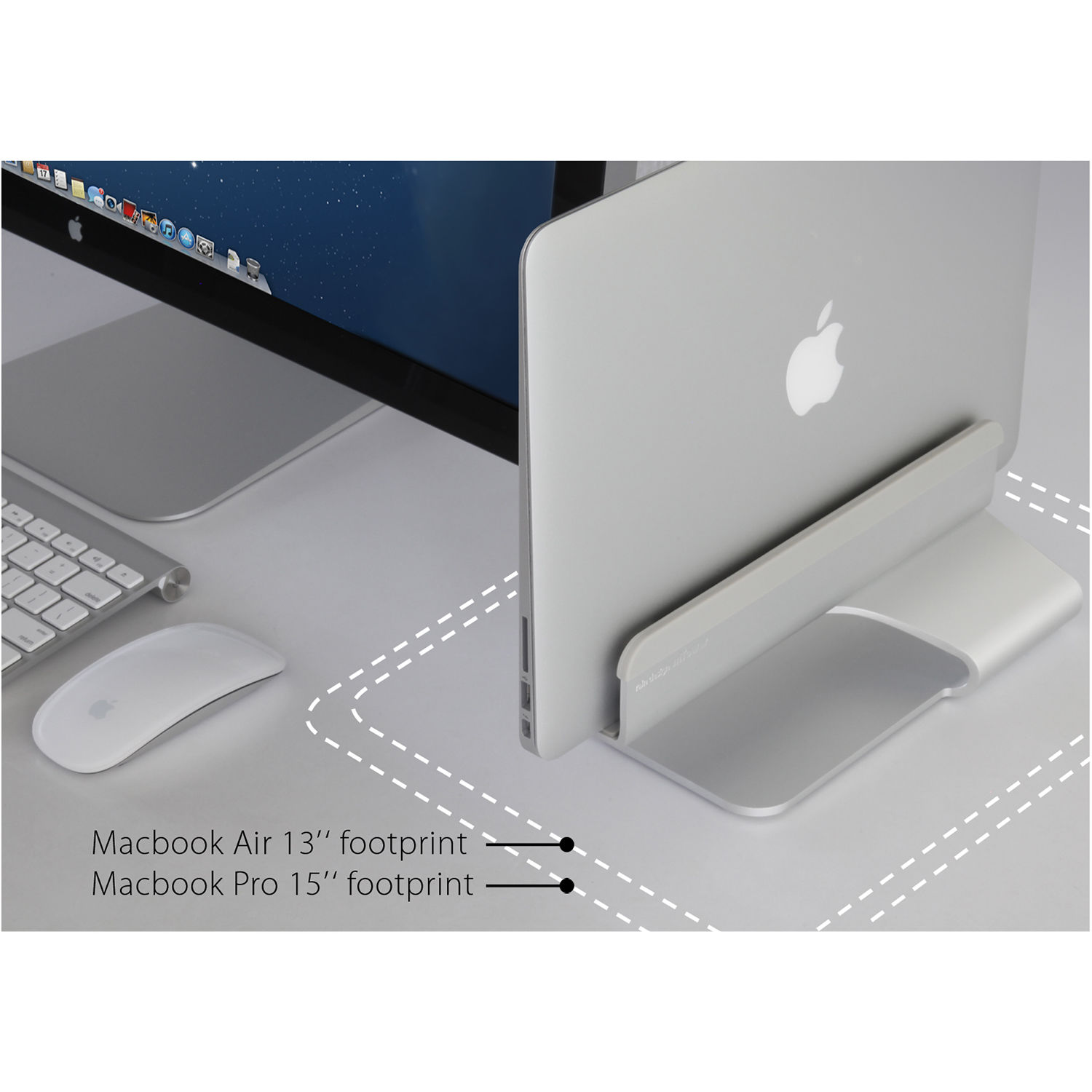 Rain Design mTower space grey vertical laptop stand for MacBook and PC — view 10