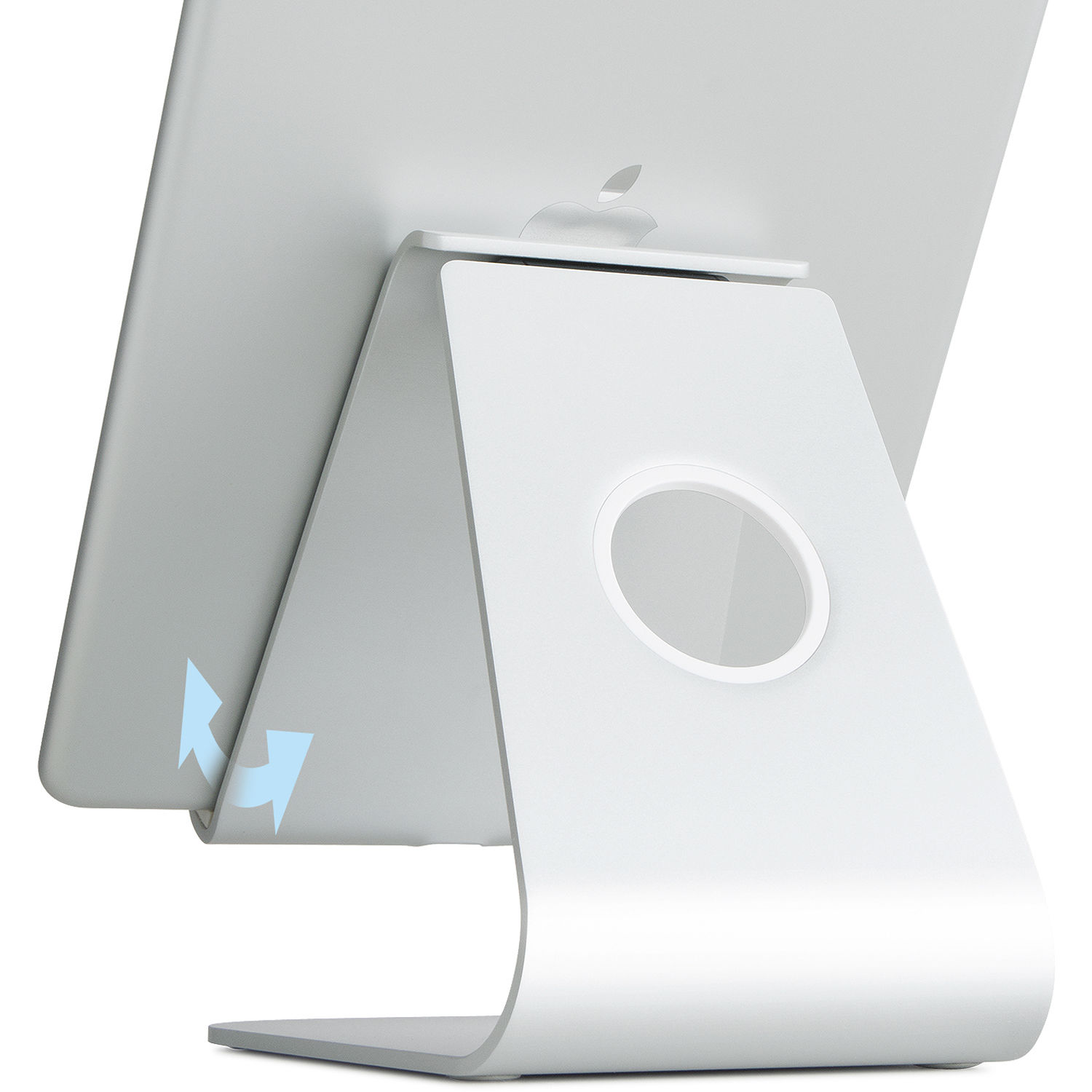 Rain Design mStand TabletPlus adjustable tablet stand in silver — view 2