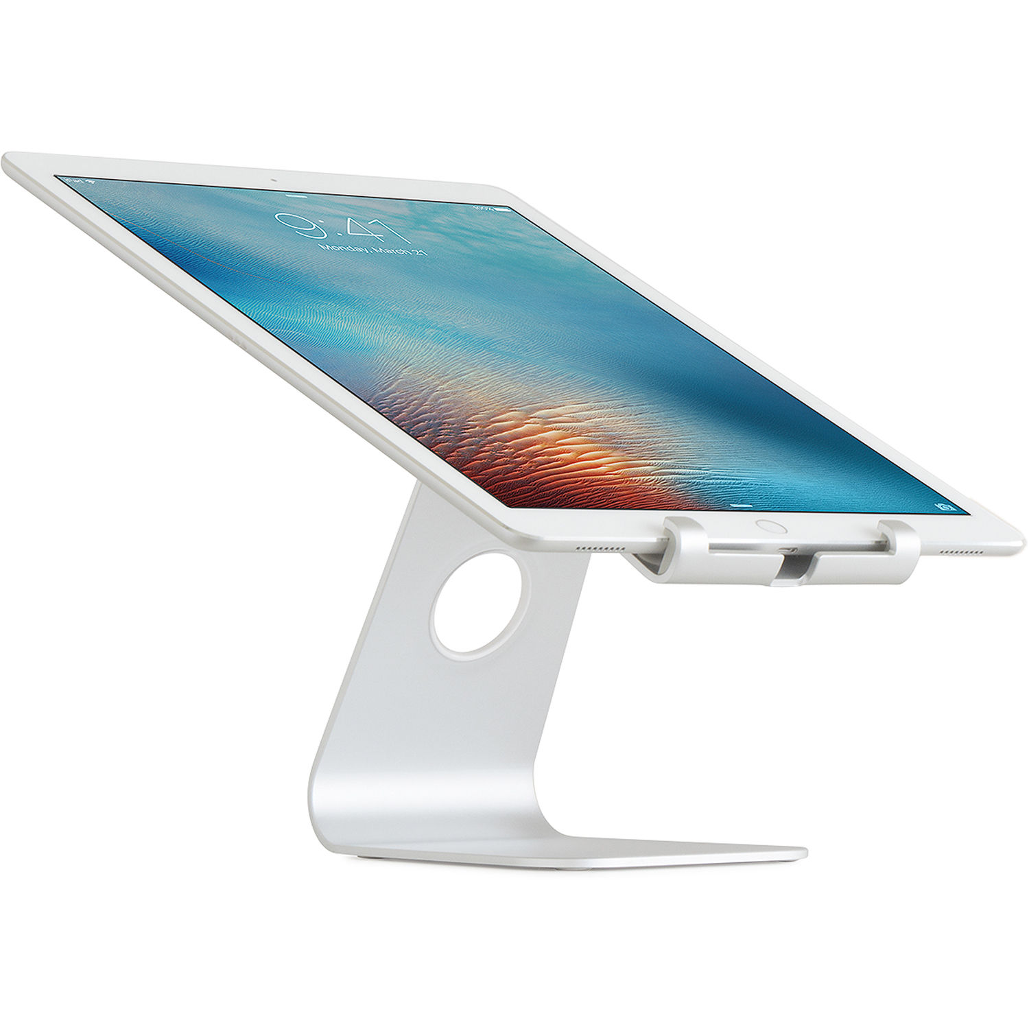 Rain Design mStand TabletPlus adjustable tablet stand in silver — view 4