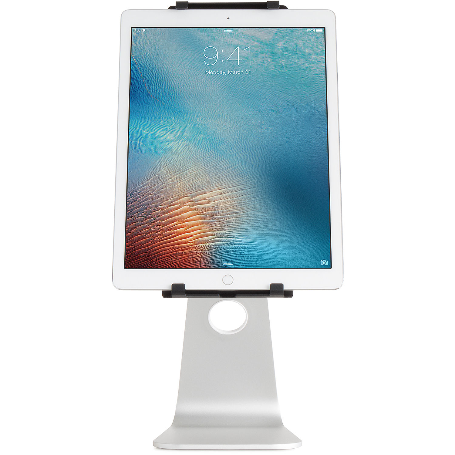 Silver RAIN DESIGN mStand TabletPro adjustable aluminum stand for iPad Pro and iPad Air — view 3