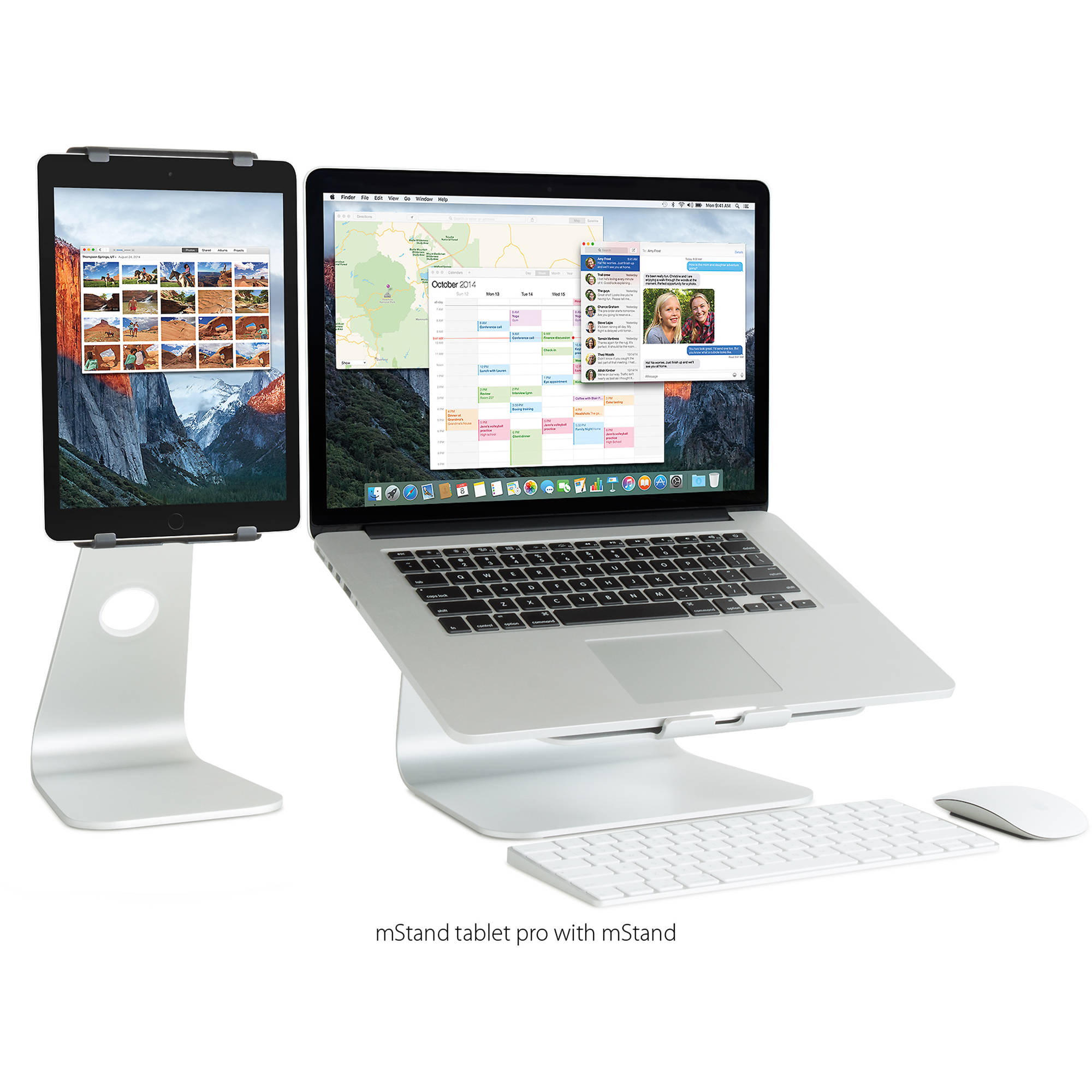 Silver RAIN DESIGN mStand TabletPro adjustable aluminum stand for iPad Pro and iPad Air — view 7