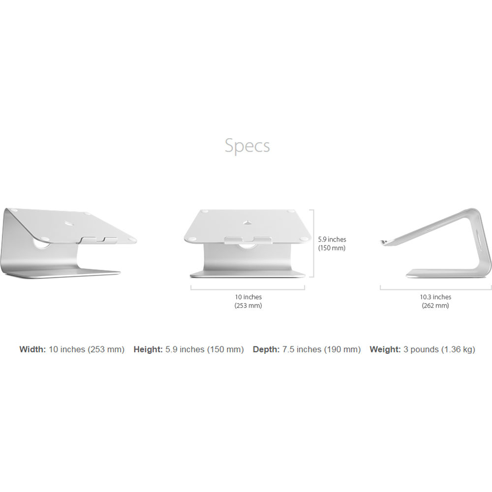 Rain Design mStand gold laptop stand on a desktop workstation — view 10