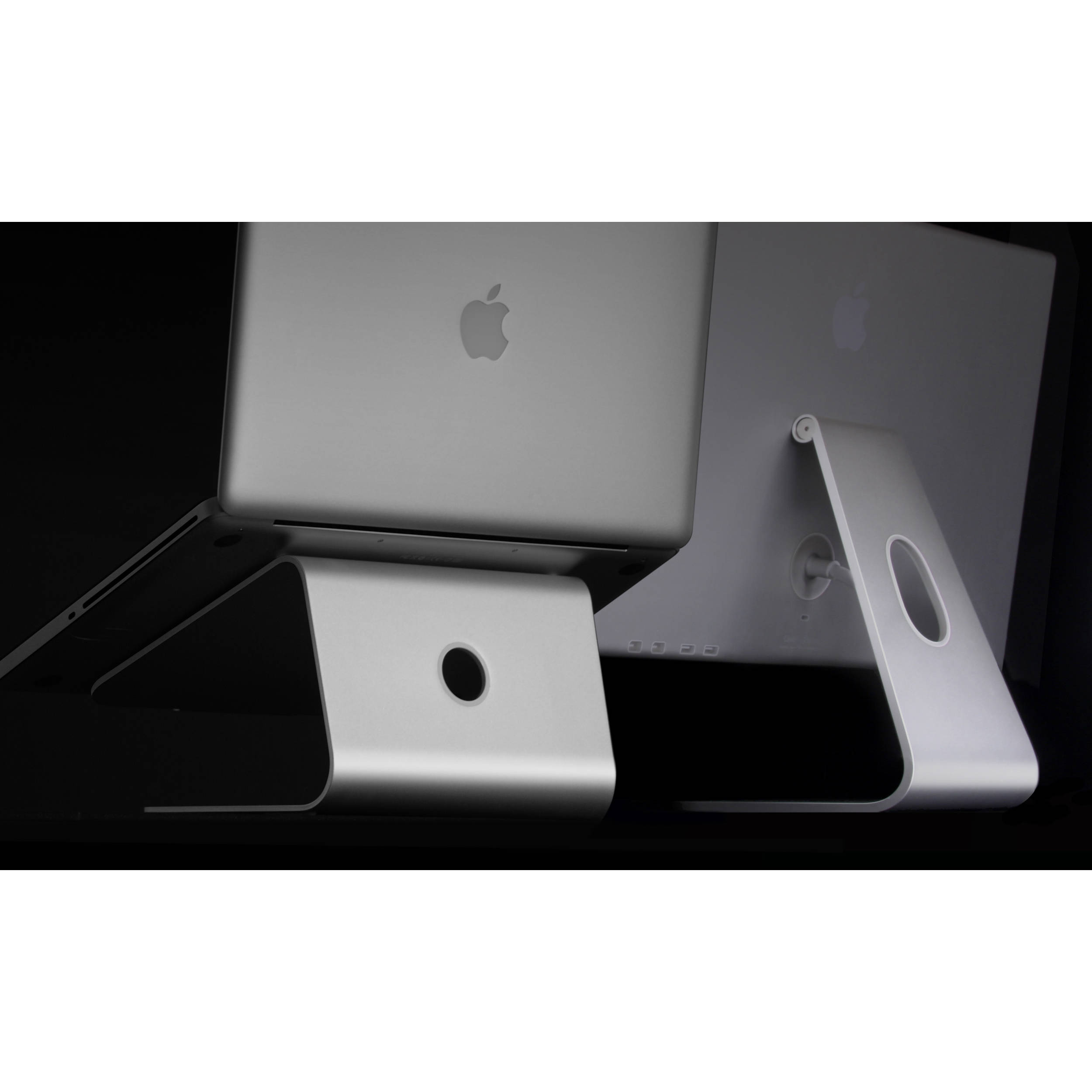 Rain Design mStand laptop stand in Space Grey, aluminum desktop riser for improved ergonomics — view 8