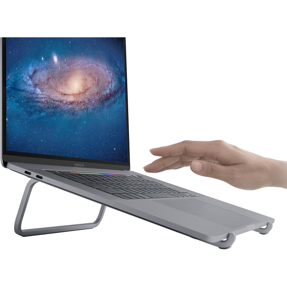 Rain Design mBar space grey lightweight laptop stand for MacBook and PC — view 3