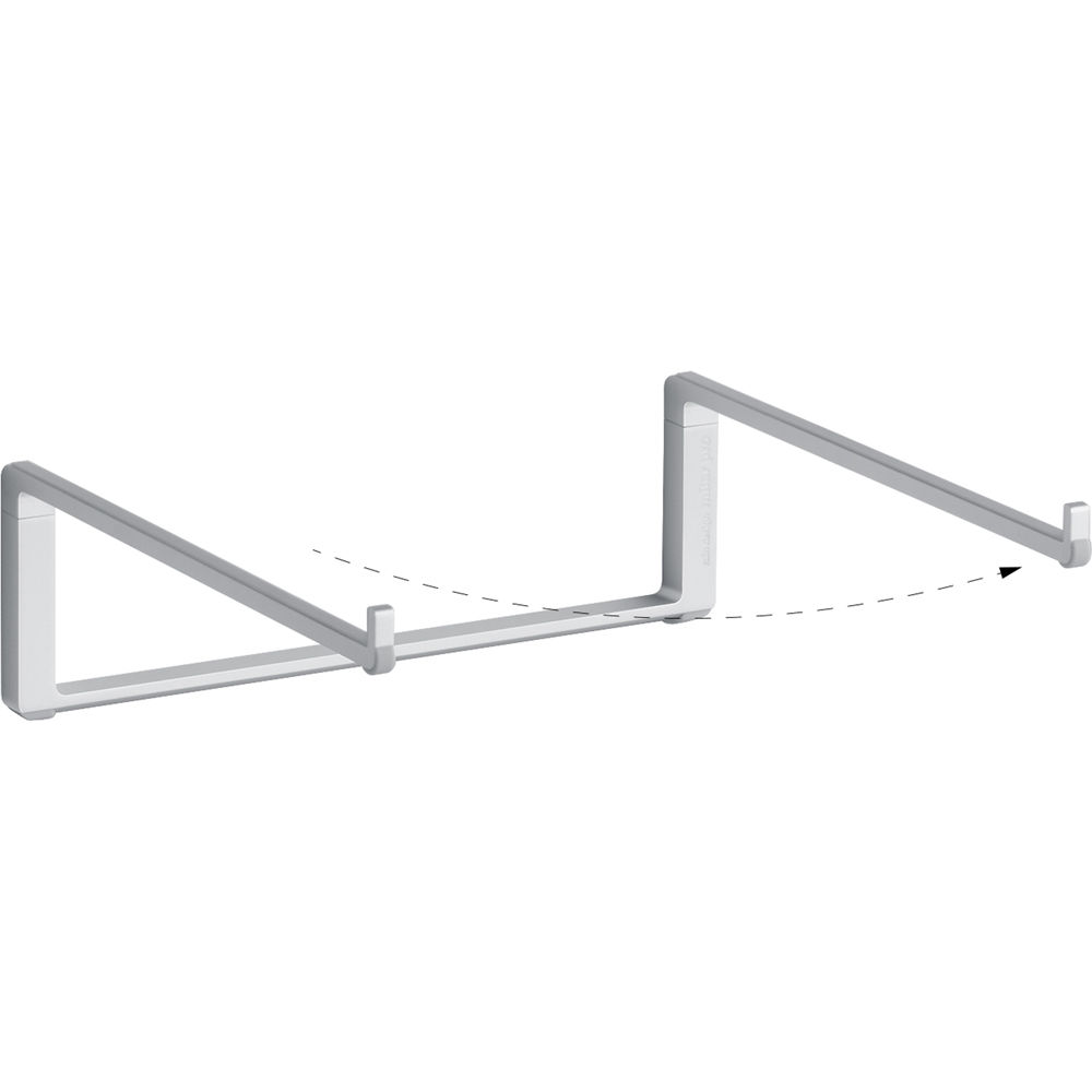 Silver Rain Design mBar Pro foldable laptop stand raising screen by 3 inches — view 3