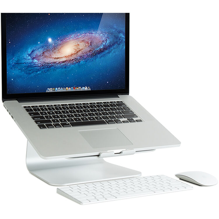 Rain Design mStand laptop stand in Midnight for elevating a notebook on a desktop — view 3