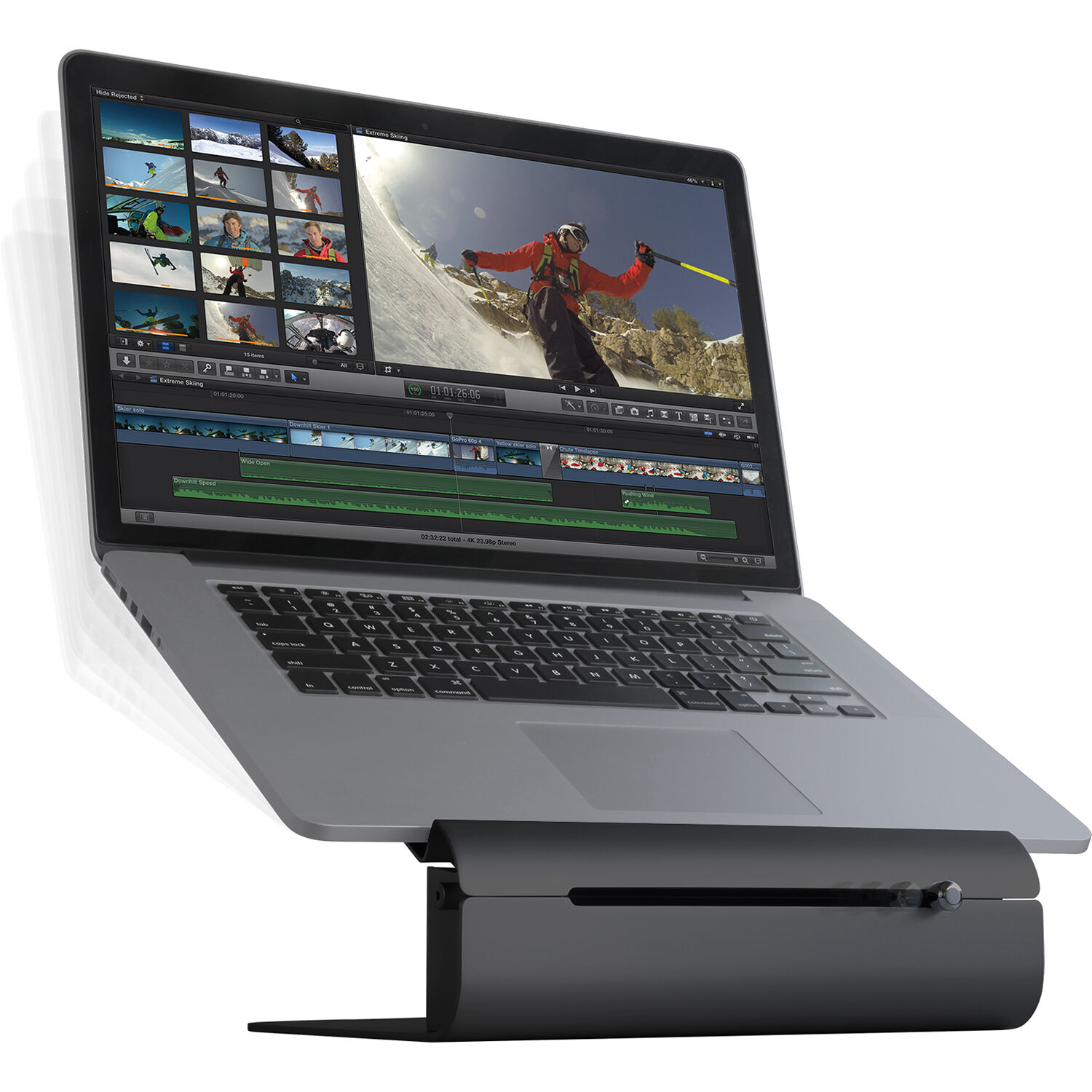RAIN DESIGN RAIN DESIGN ILEVEL2 ADJUSTABLE HEIGHT LAPTOP STAND - BLACK ILEVEL — view 3