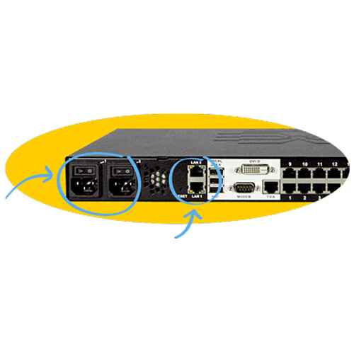 Raritan Dominion KX III DKX3-108 8-port 1-user KVM-over-IP switch for remote server management — view 2