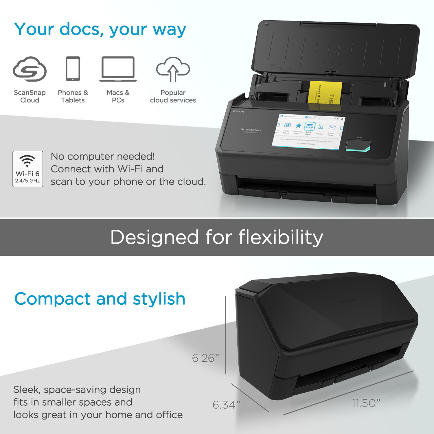 Ricoh ScanSnap iX2500 Premium Bundle Black 4-year depot support service — view 9