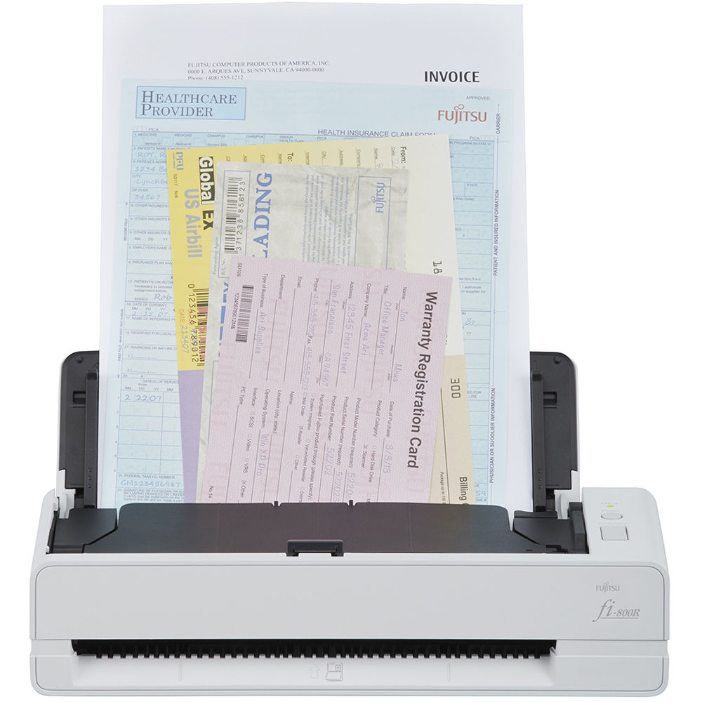 RICOH image fi-800R compact color sheetfed scanner for front-desk document capture — view 3