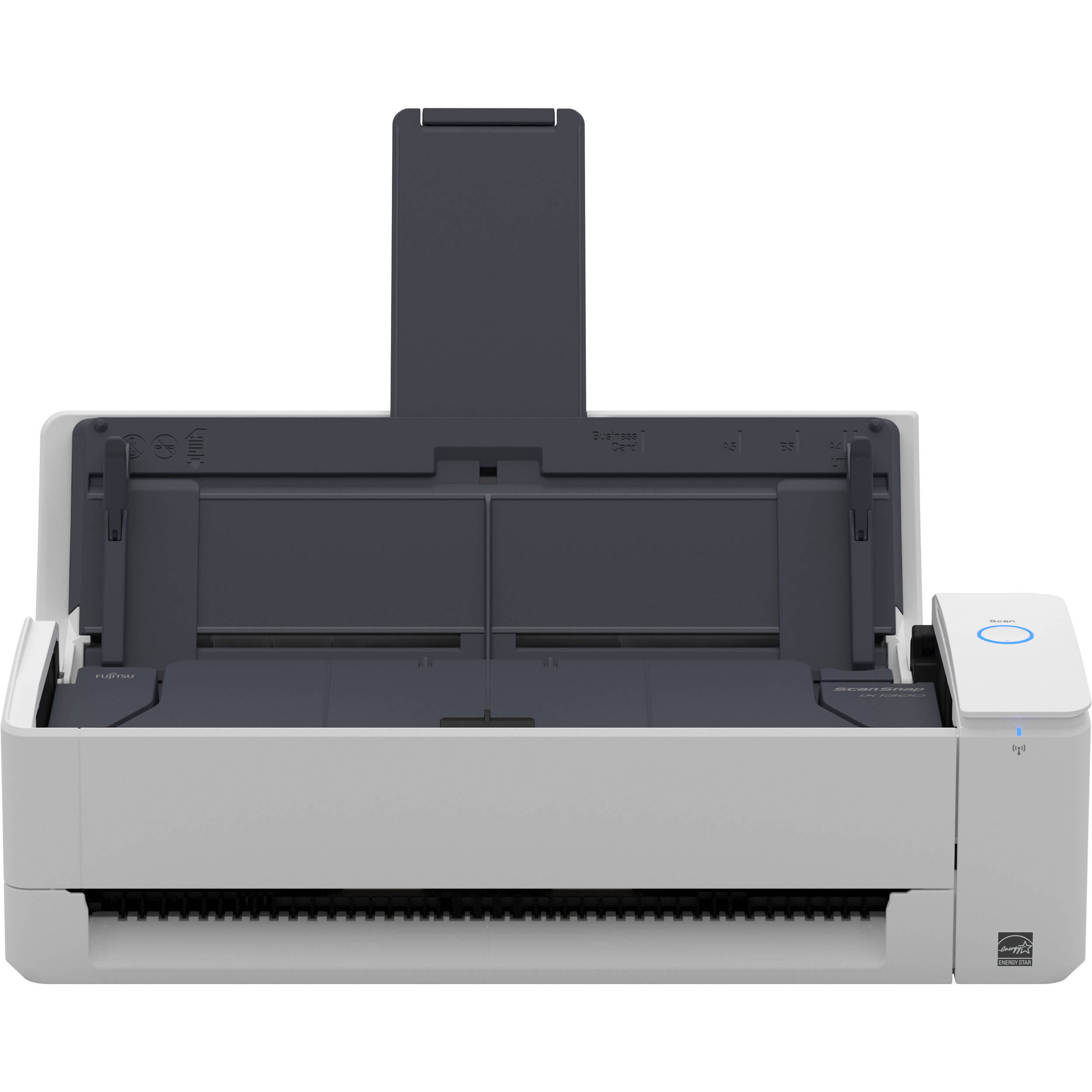 White RICOH ScanSnap iX1300 compact sheetfed document scanner with duplex scanning — view 3