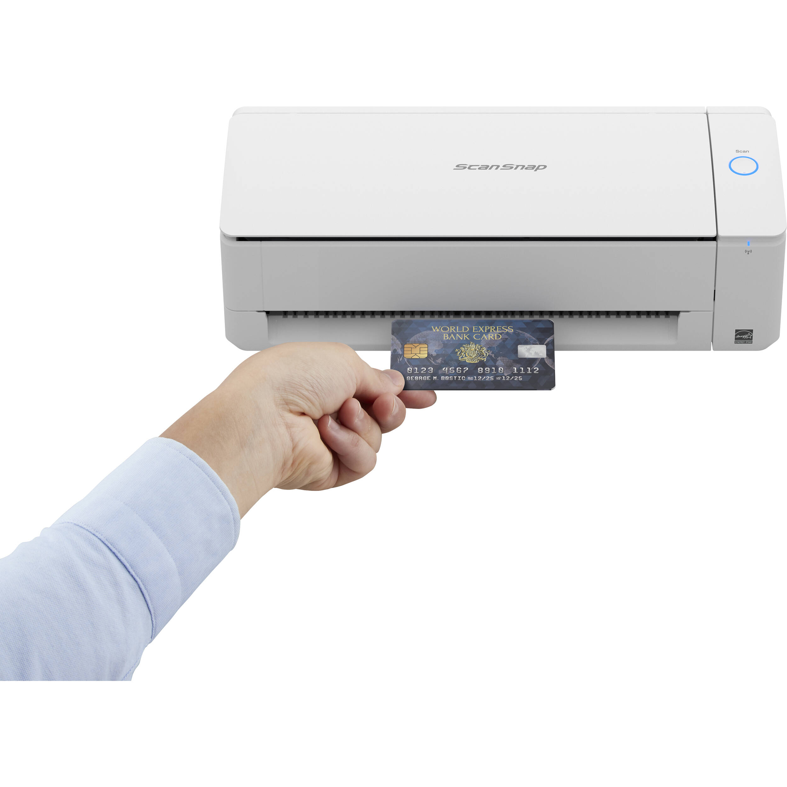 White RICOH ScanSnap iX1300 compact sheetfed document scanner with duplex scanning — view 5