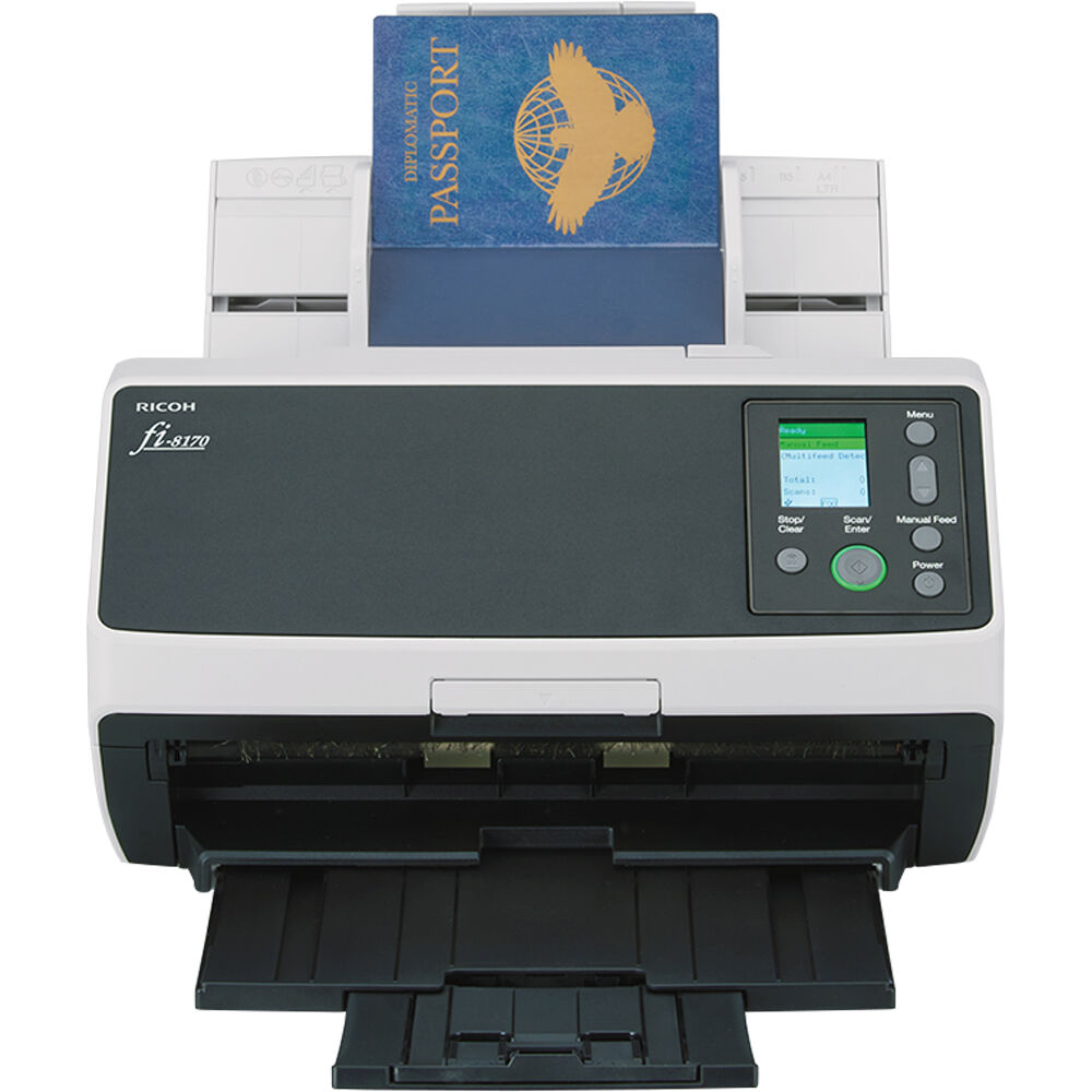 Ricoh fi-8170 color sheetfed image scanner for office document capture — view 2