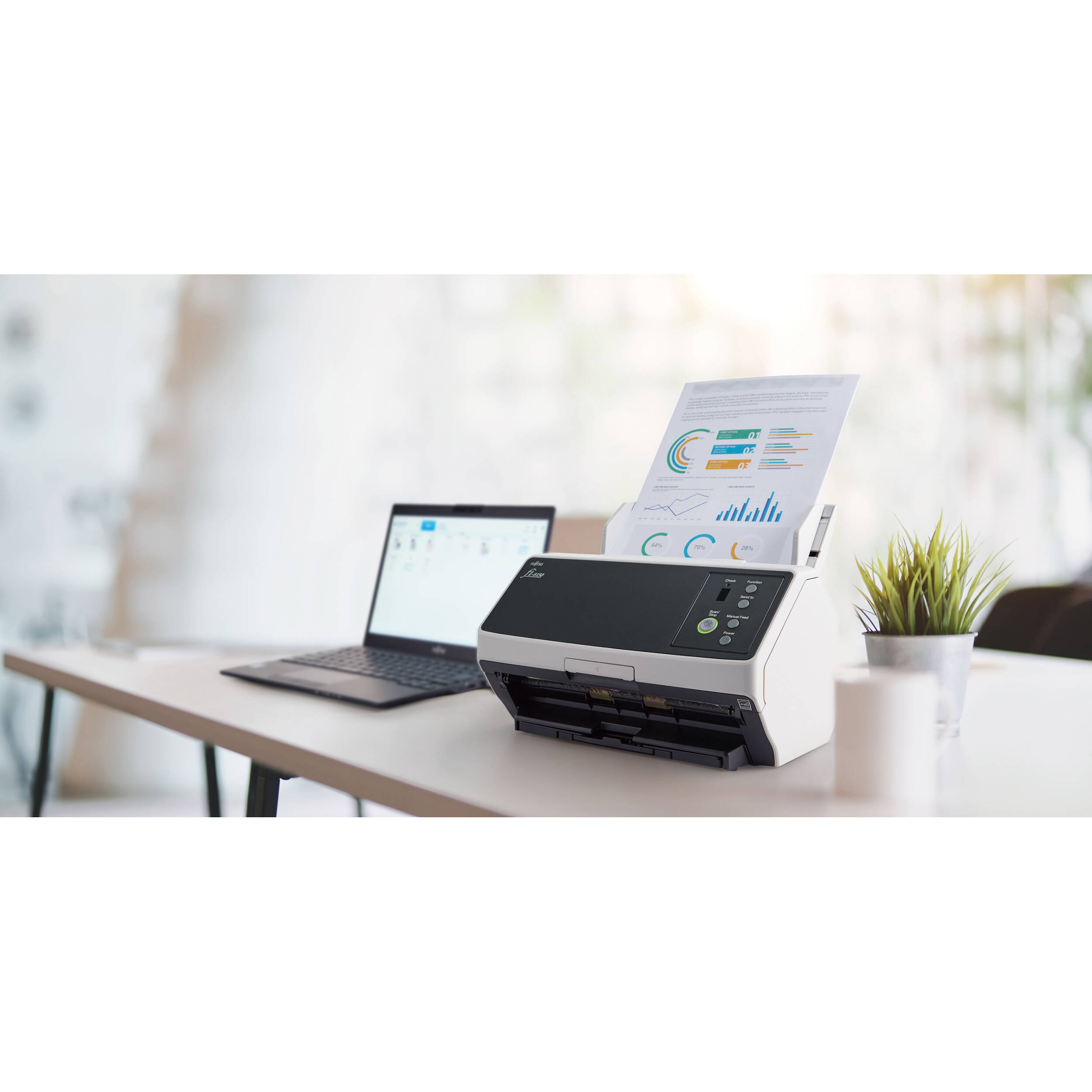 Ricoh fi-8150 desktop duplex sheet-fed document scanner with 100-sheet ADF — view 5