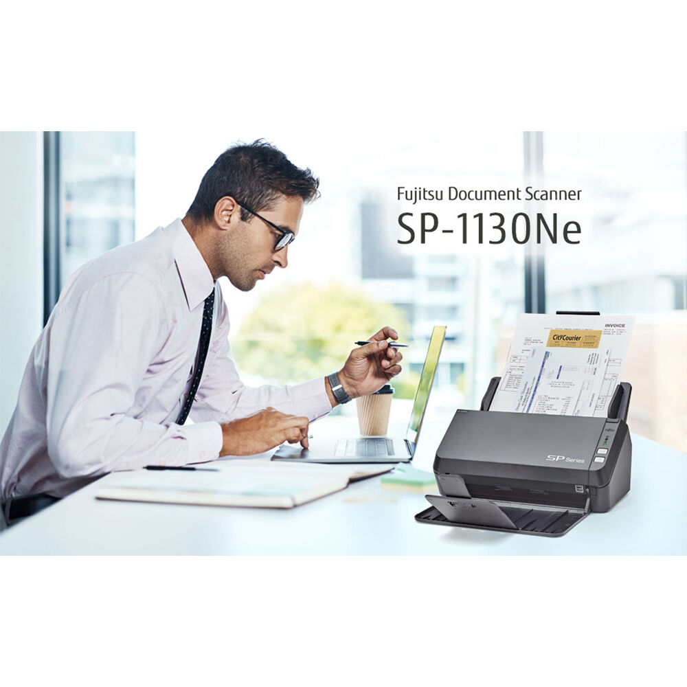 RICOH SP-1130NE sheetfed document scanner with 50-sheet ADF for duplex office scanning — view 8