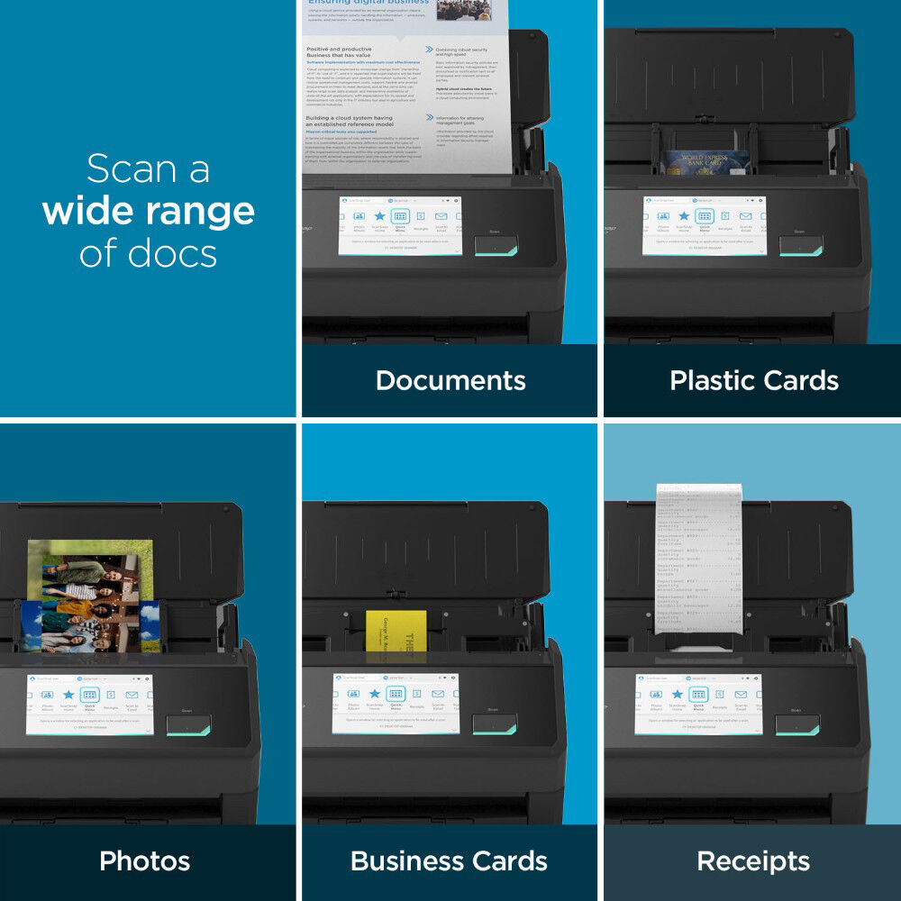 Ricoh ScanSnap iX2500 black desktop document scanner with 1-year depot warranty — view 8