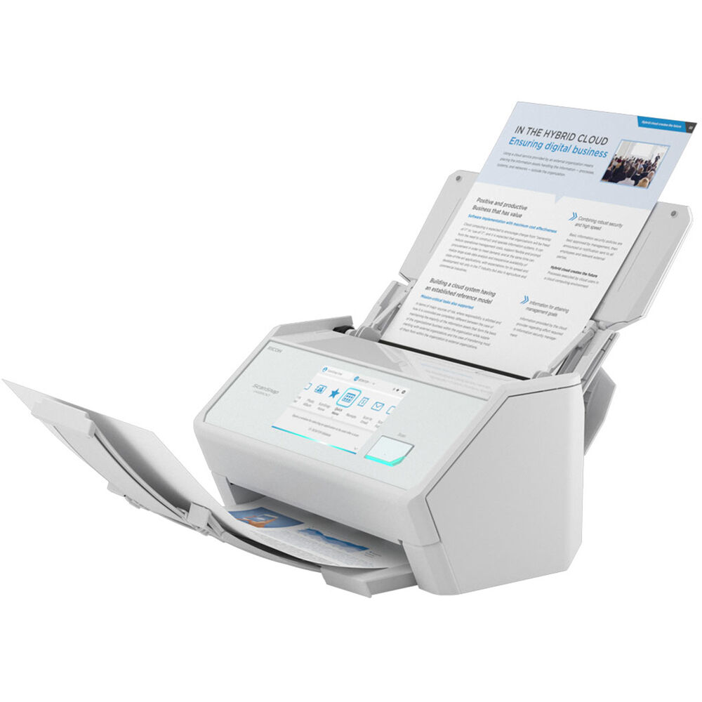Ricoh ScanSnap iX2500 white desktop scanner with 1-year depot warranty — view 2