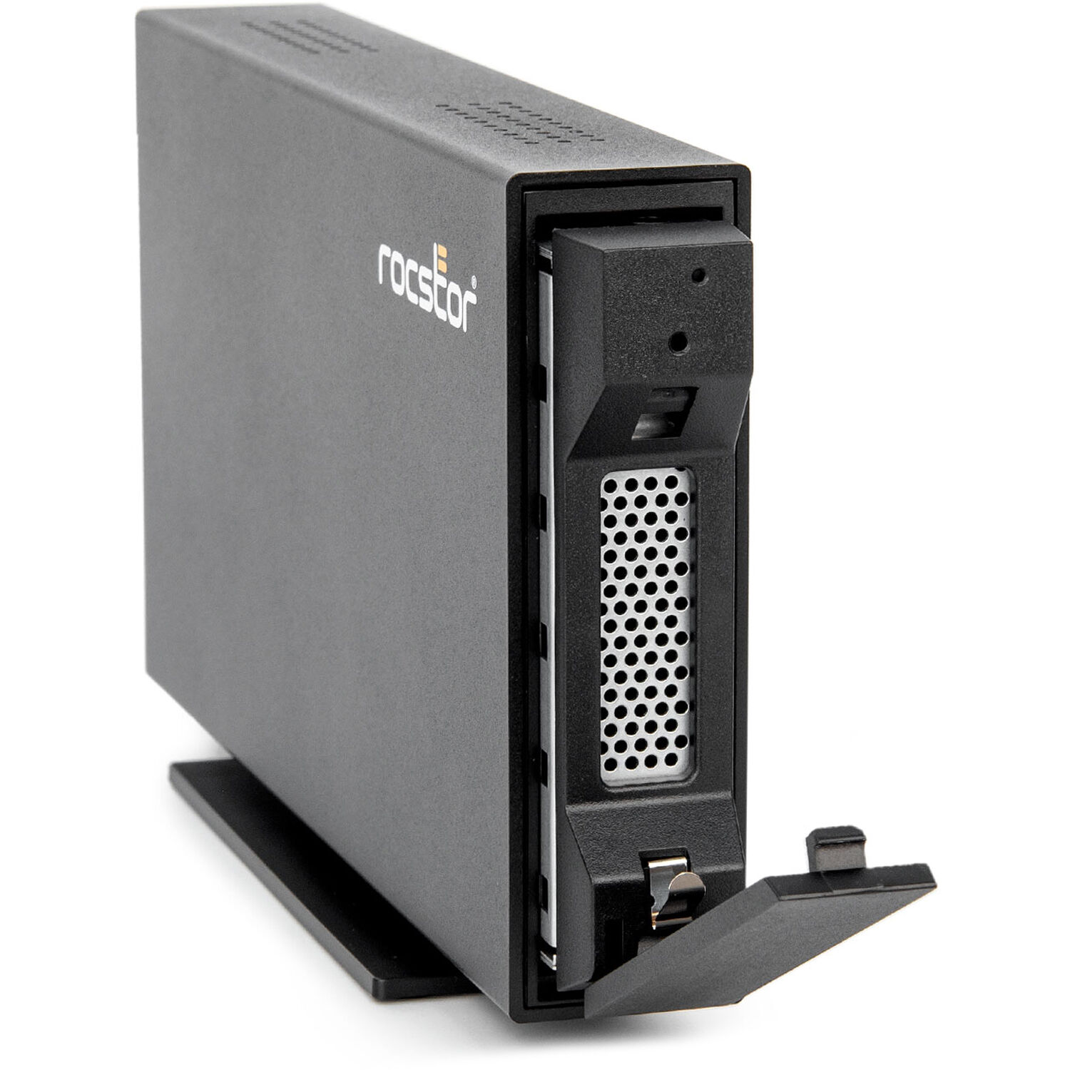 Rocstor ROCPRO D91 22TB desktop hard drive with 7,200 RPM and USB 3.1 10 Gbps in black hot-swap tray — view 4