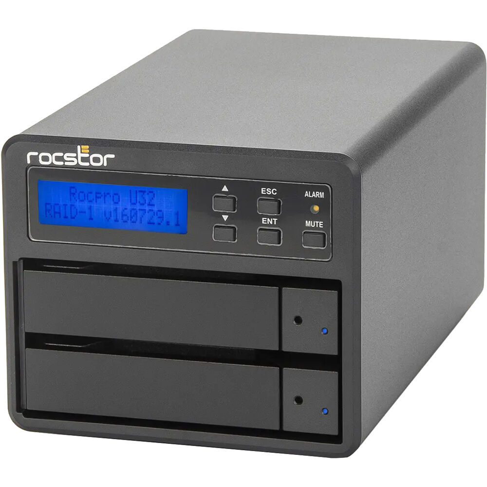 Rocstor ROCPRO U33 RAID-16TB(2X8TB) 72K compact RAID storage array for optical network deployments — view 3