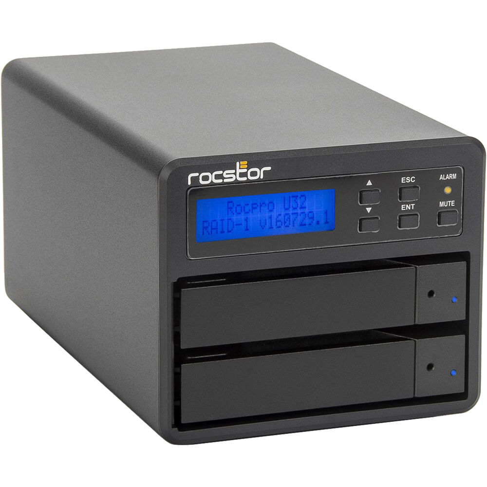 Rocstor ROCPRO U33 RAID-16TB(2X8TB) 72K compact RAID storage array for optical network deployments — view 4