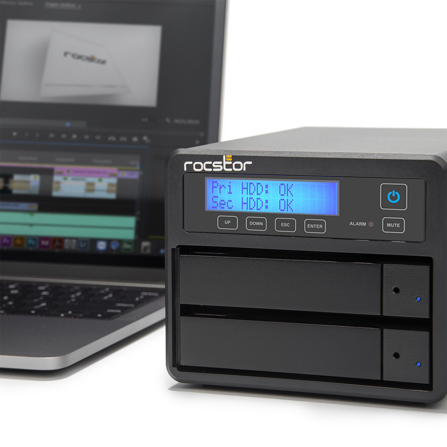 Rocstor ROCPRO U33 40TB desktop RAID storage array with USB 3.2 Gen 1 Type-C connection — view 11
