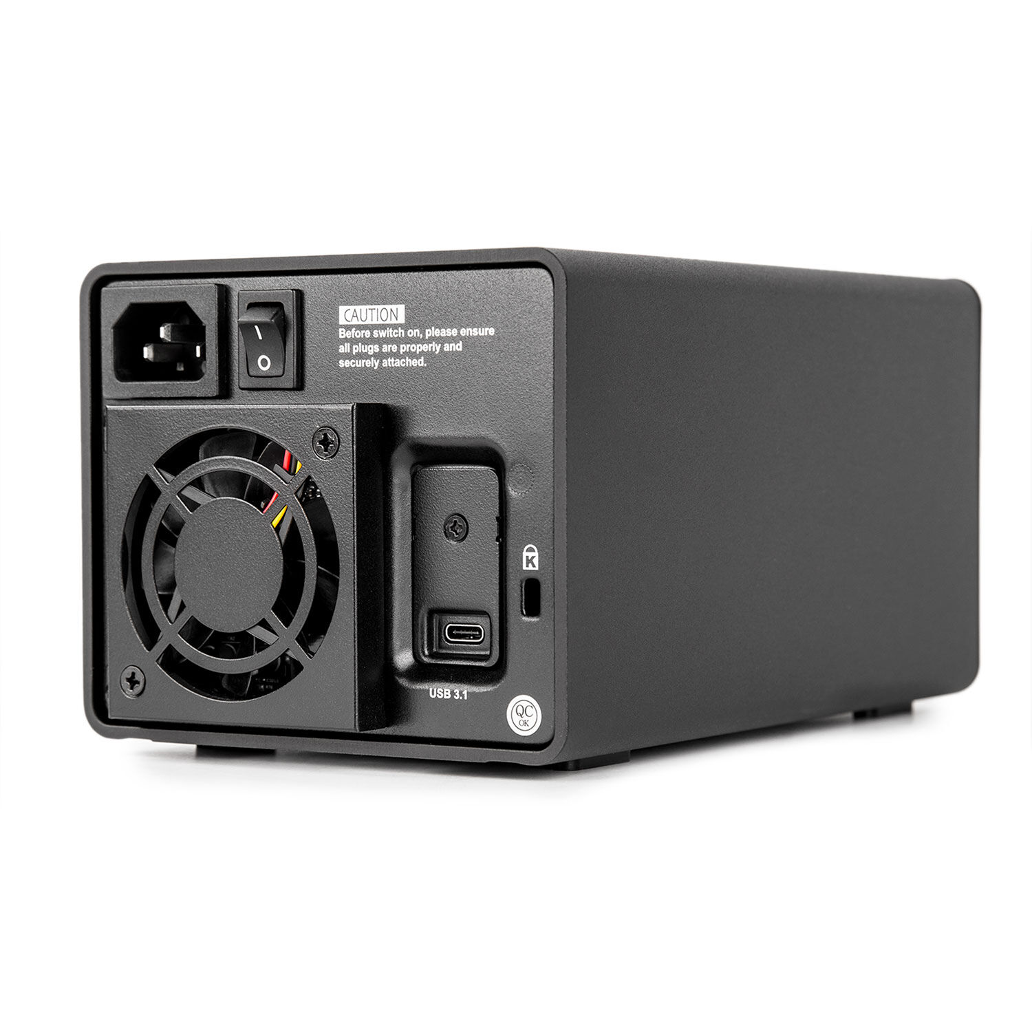 Rocstor ROCPRO U33 40TB desktop RAID storage array with USB 3.2 Gen 1 Type-C connection — view 4