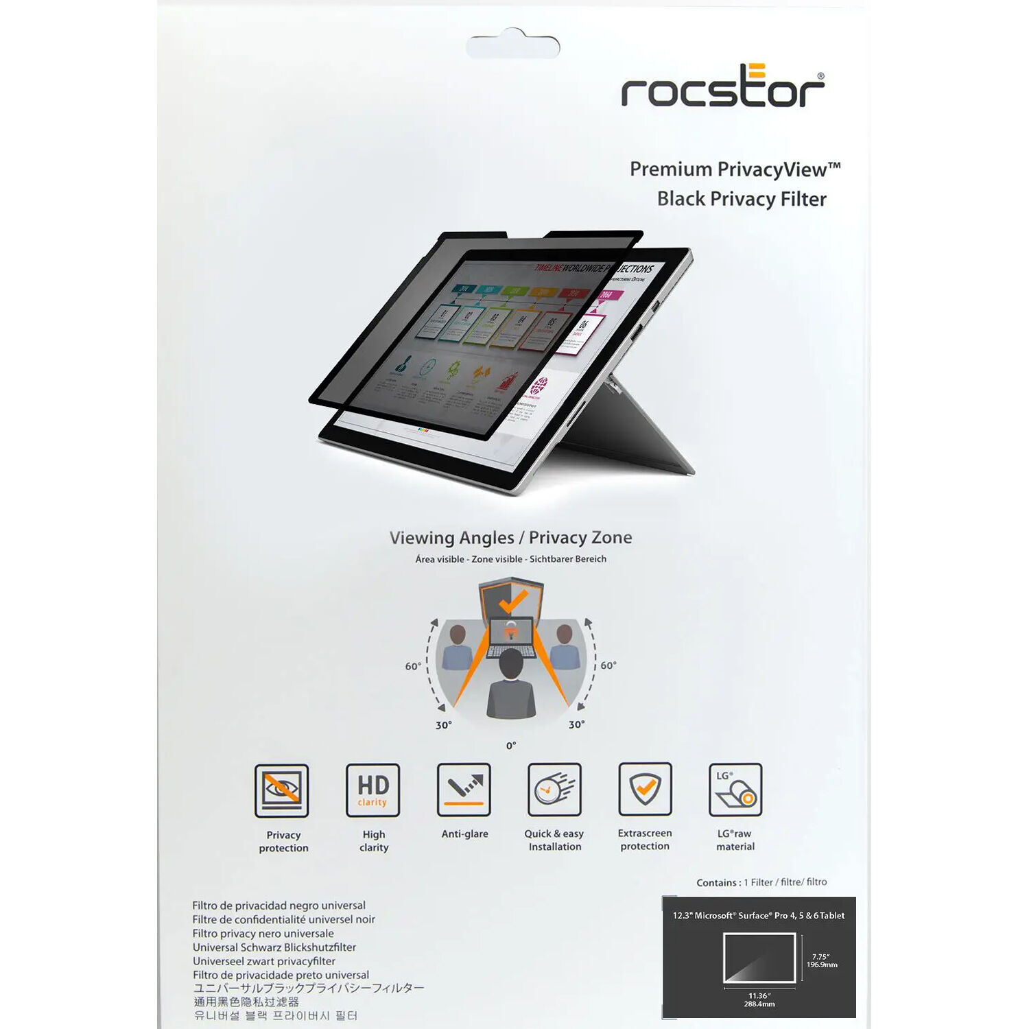 PRIVACYVIEW MAGNETIC 12.3IN MICROSOFT SURFACE PRO 4/5/6/7 PRIVACY TABLET FILTER — view 2
