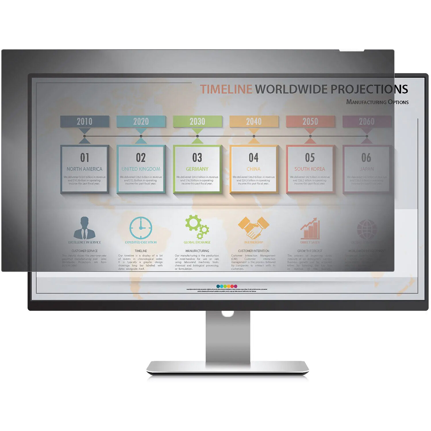PRIVACYVIEW 30IN WIDESCREEN MONITOR PRIVACY SCREEN FILTER - 16:10 - UNFRAMED - B — view 2