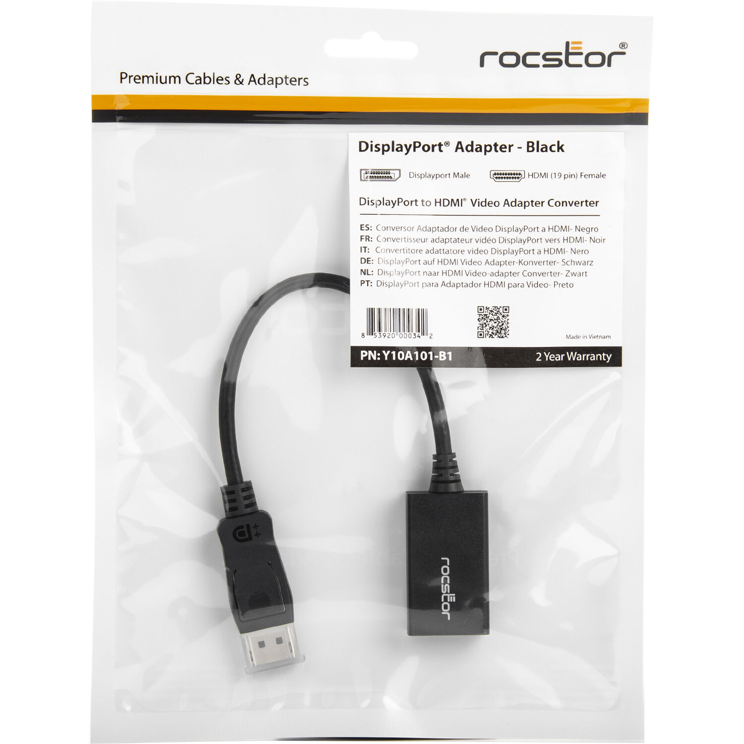 DISPLAYPORT TO HDMI ADAPTER - 1 X DISPLAYPORT MALE DIGITAL AUDIO/VIDEO - 1080P U — view 5