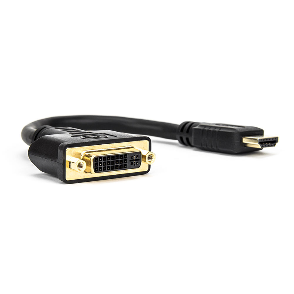PREMIUM 8IN HDMI TO DVI-D VIDEO ADAPTER F/M- HDMI FEMALE TO DVI MALE FOR COMPUTE — view 5