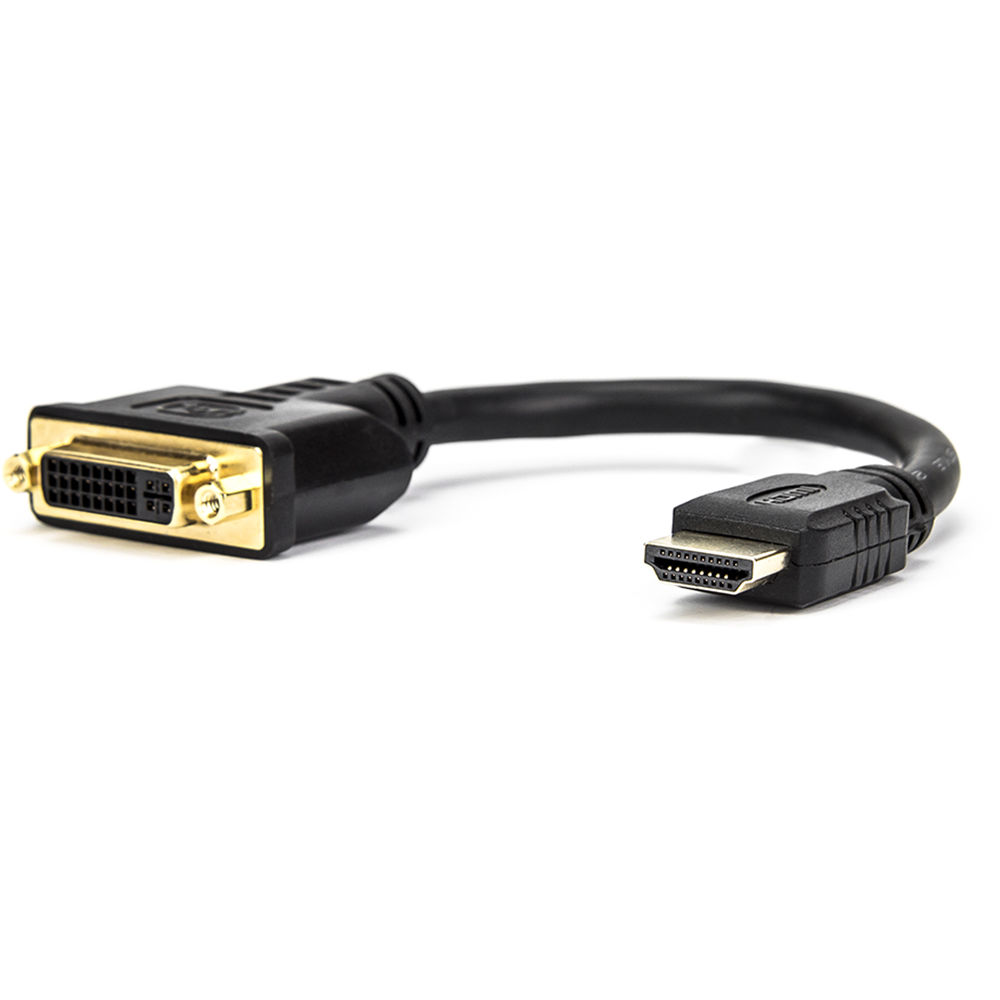 PREMIUM 8IN HDMI TO DVI-D VIDEO ADAPTER F/M- HDMI FEMALE TO DVI MALE FOR COMPUTE — view 6