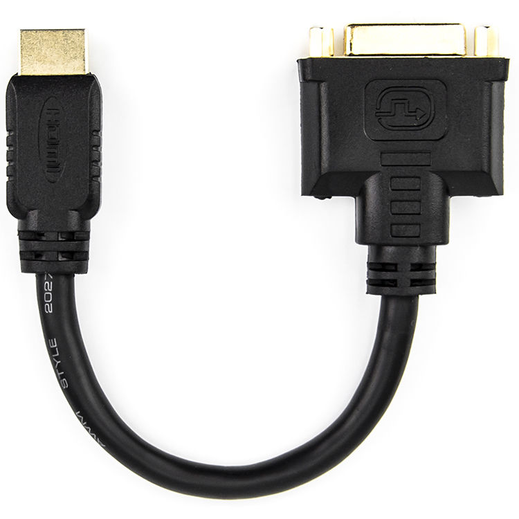 PREMIUM 8IN HDMI TO DVI-D VIDEO ADAPTER F/M- HDMI FEMALE TO DVI MALE FOR COMPUTE — view 7