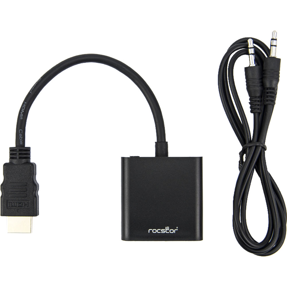 PREMIUM HDMI TO VGA & 3.5MM AUDIO ADAPTER HDMI-M/VGA - 1X HDMI TYPE A MALE DIGIT — view 5
