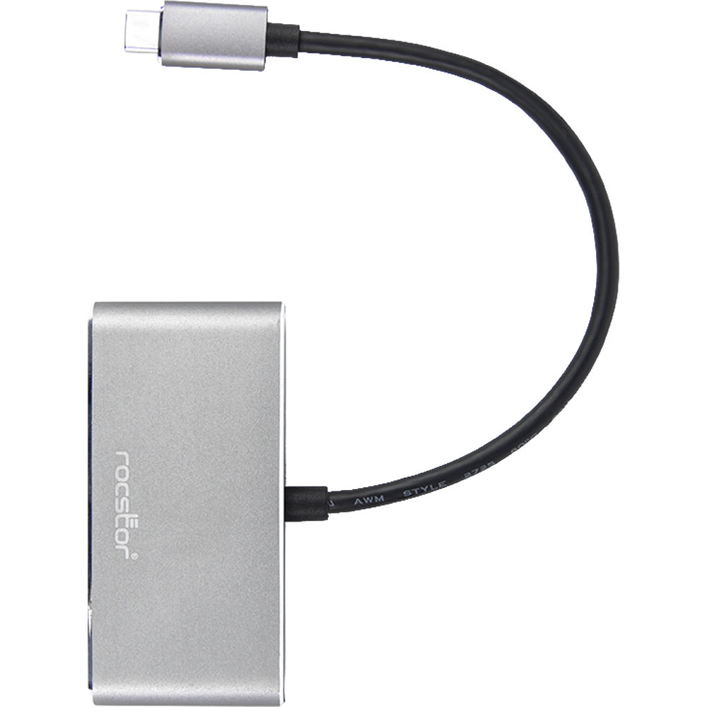 PREMIUM SLIM 4-PORT HUB USB-C TO 3X USB-A 1X USB-C PORTABLE ADAPTER - 5GBPS - BU — view 4