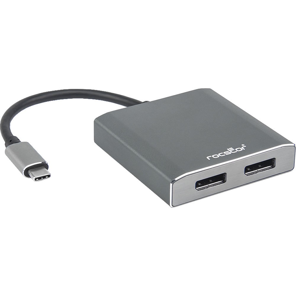 PREMIUM USB-C TO DUAL DISPLAYPORTMULTI MONITOR ADAPTER 4K 60HZ USB TYPE-C - 2-PO — view 2