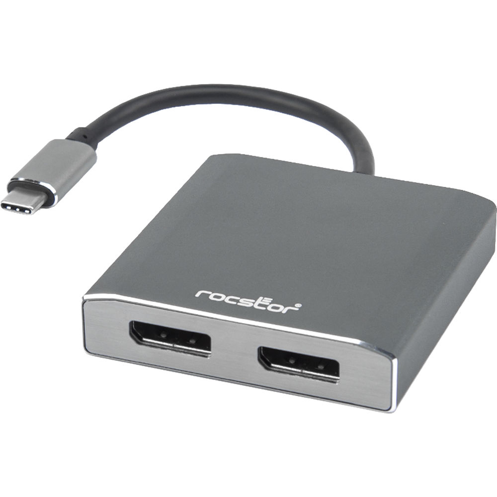 PREMIUM USB-C TO DUAL DISPLAYPORTMULTI MONITOR ADAPTER 4K 60HZ USB TYPE-C - 2-PO — view 3