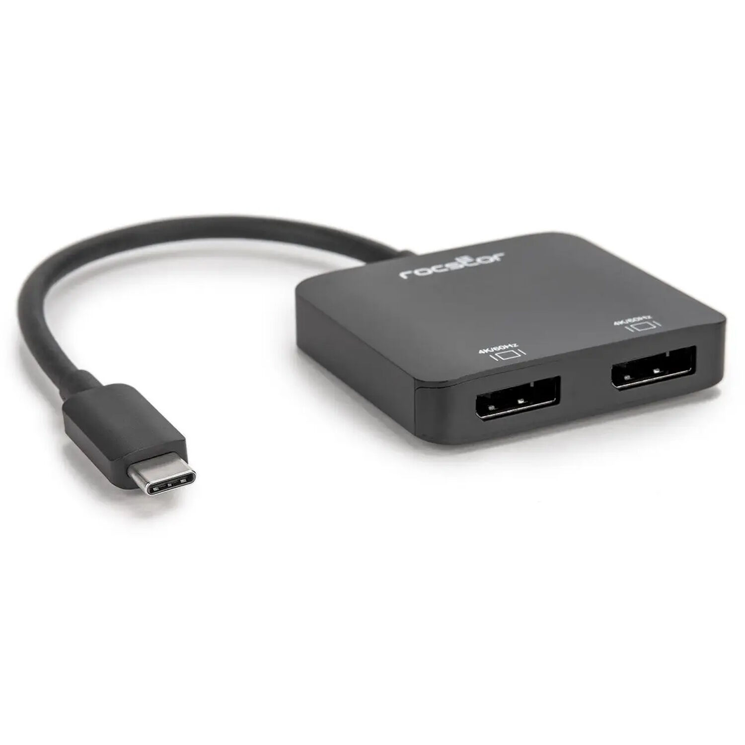 Rocstor Y10A201-B1 USB-C to Dual DisplayPort 4K 60 Hz | Multi-Monitor