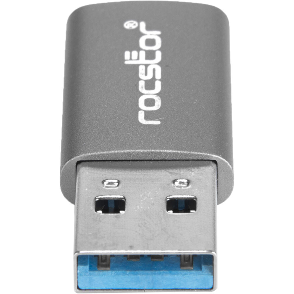 ROCSTOR PREMIUM USB-A TO USB C SLIM ADAPTER - 1 X USB 3.0 TYPE MALE - 1 X USB TY — view 2