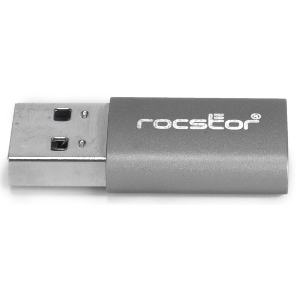 ROCSTOR PREMIUM USB-A TO USB C SLIM ADAPTER - 1 X USB 3.0 TYPE MALE - 1 X USB TY — view 3