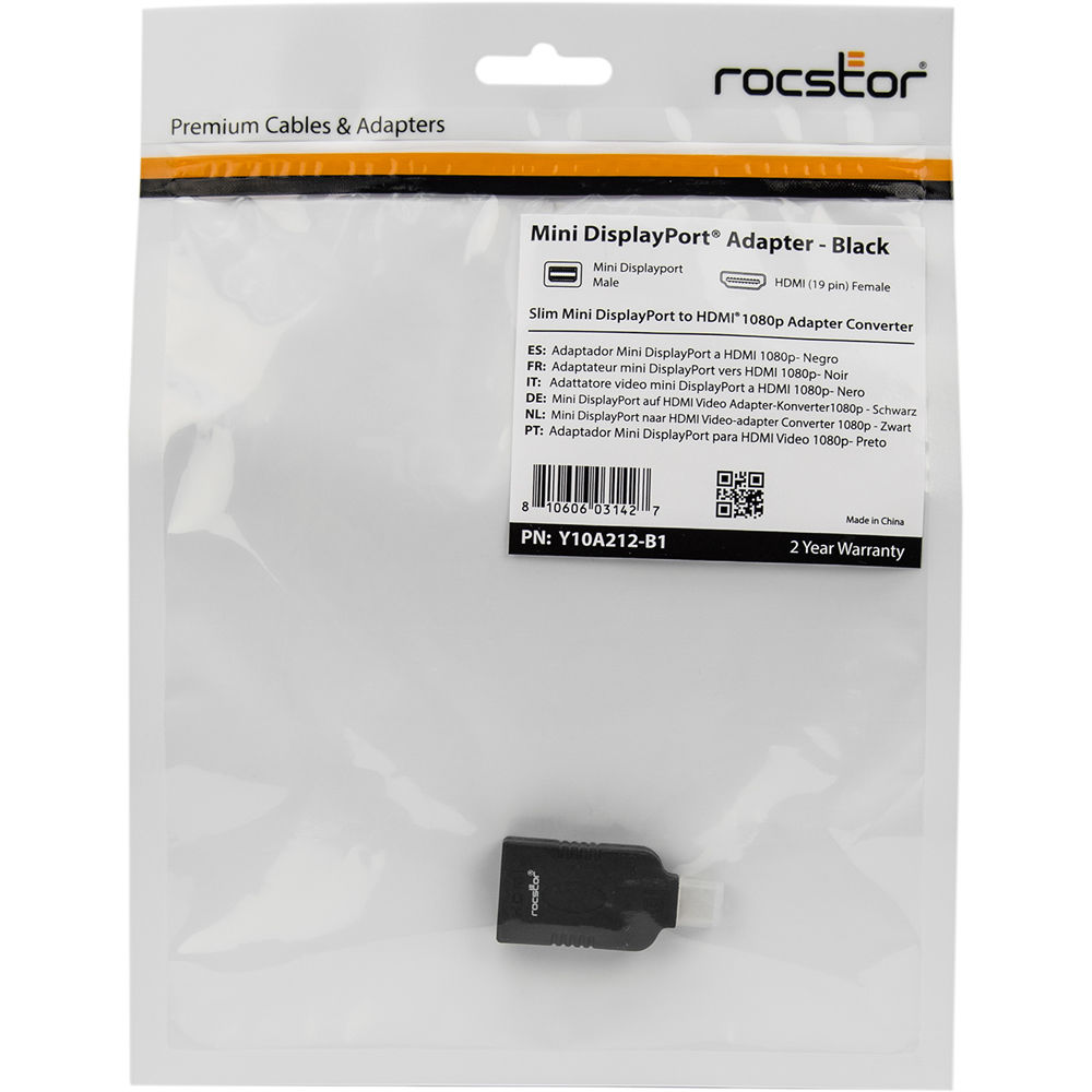 Slim Mini DisplayPort to HDMI adapter with male-to-female connectors — view 5