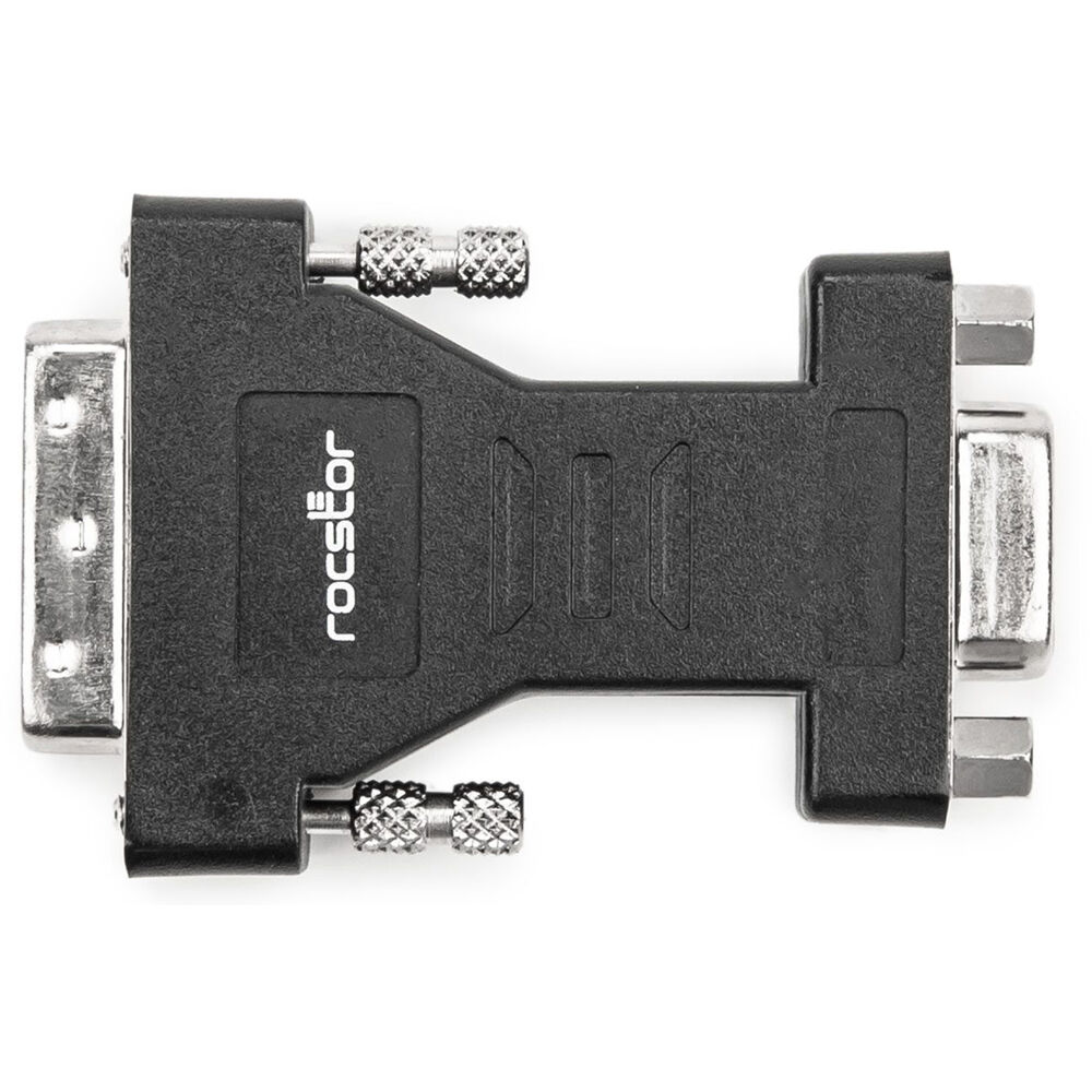 Rocstor DVI-I male to VGA female passive video adapter for legacy display connections — view 3